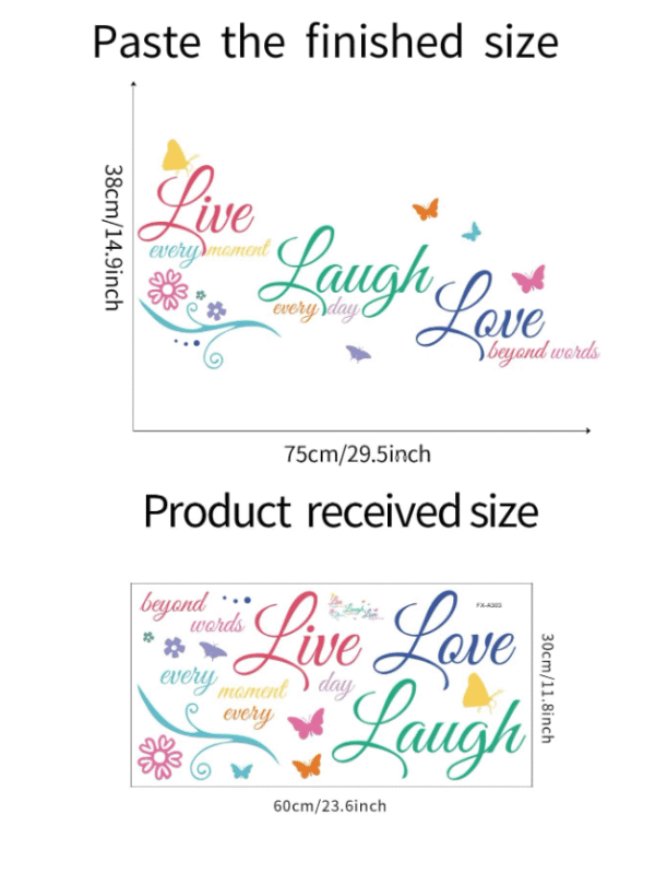 FRASE LIVE, LAUGH AND LOVE - Imagen 3
