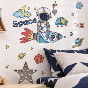 ASTRONAUTA, COHETE Y PLANETAS