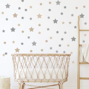 ESTRELLITAS GRIS Y CAFE (SET DE 86 PIEZAS)