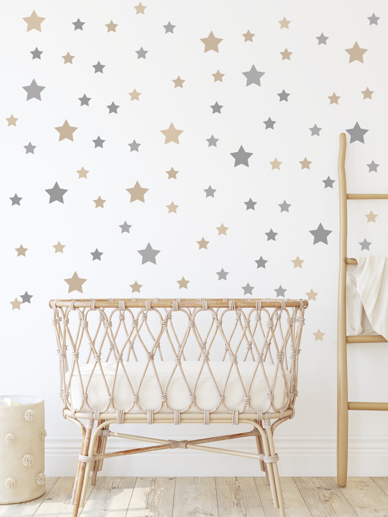 ESTRELLITAS GRIS Y CAFE (SET DE 86 PIEZAS)