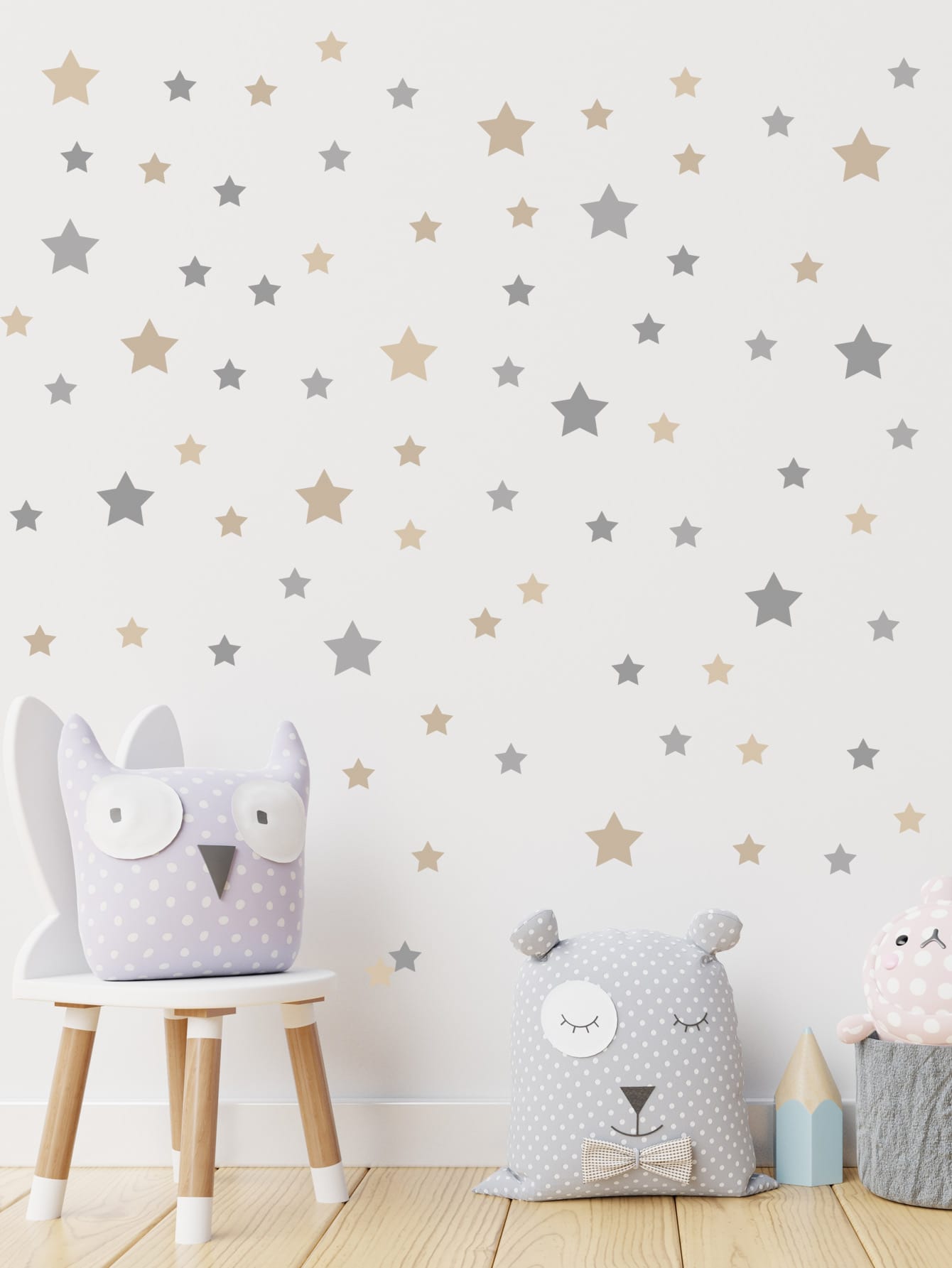 ESTRELLITAS GRIS Y CAFE (SET DE 86 PIEZAS) - Imagen 2