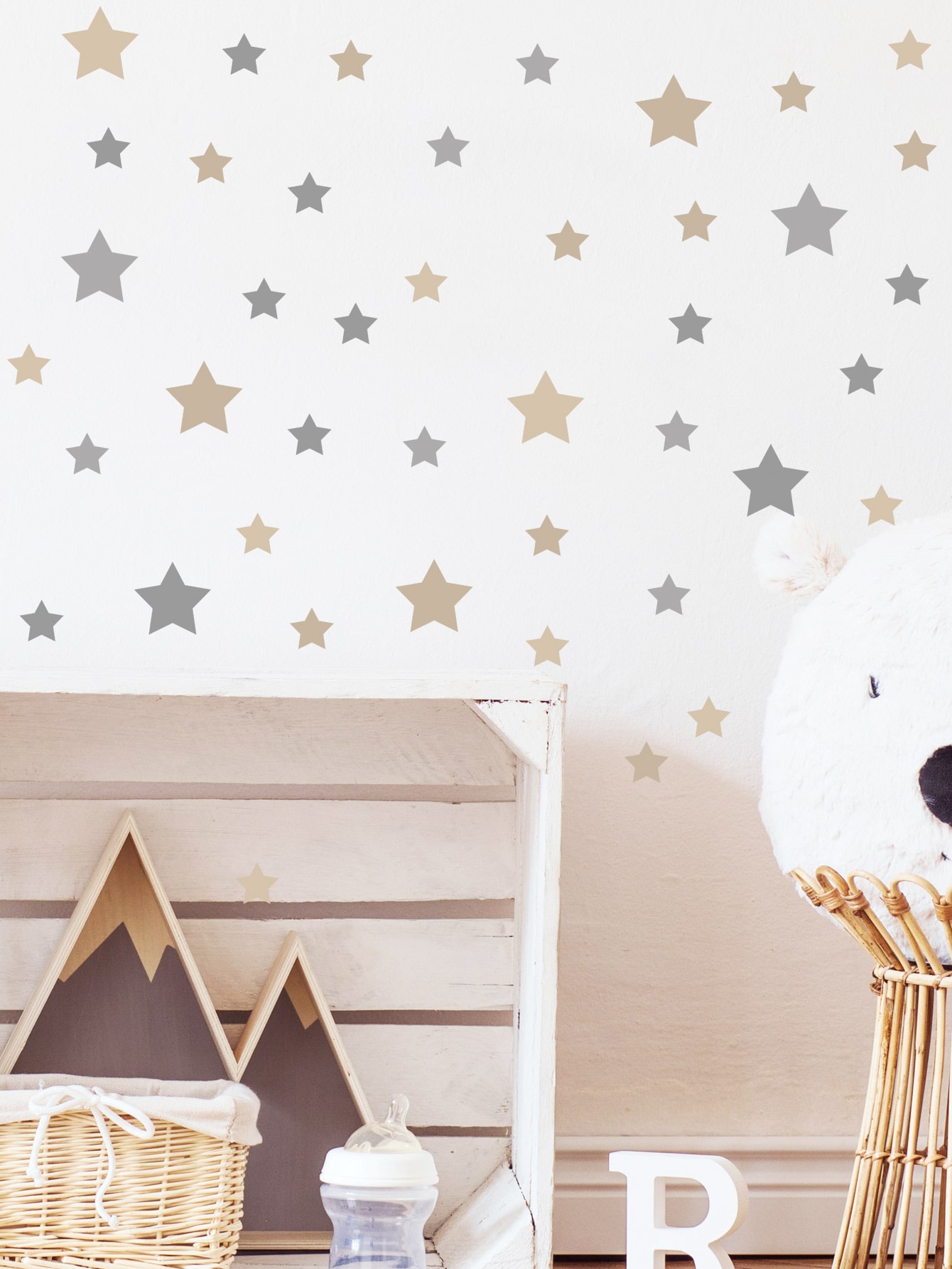 ESTRELLITAS GRIS Y CAFE (SET DE 86 PIEZAS) - Imagen 3