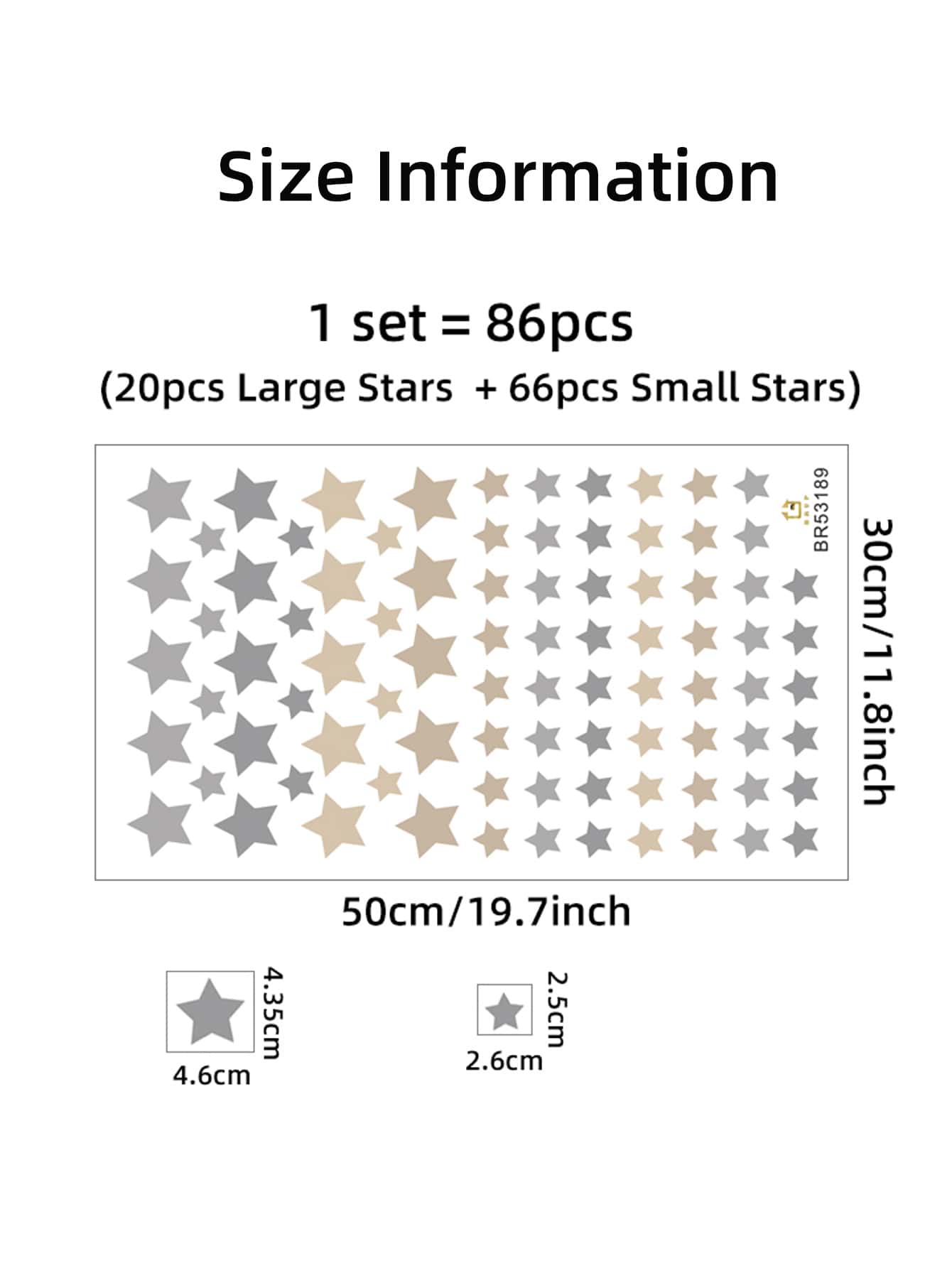 ESTRELLITAS GRIS Y CAFE (SET DE 86 PIEZAS) - Imagen 4