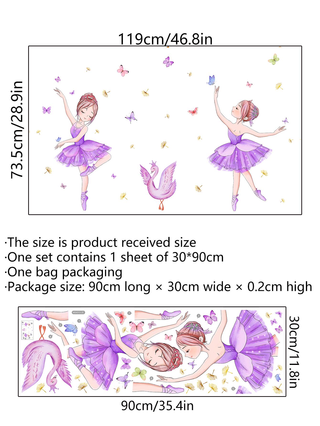 BAILARINAS PURPURA CON CISNE Y MARIPOSAS - Imagen 4