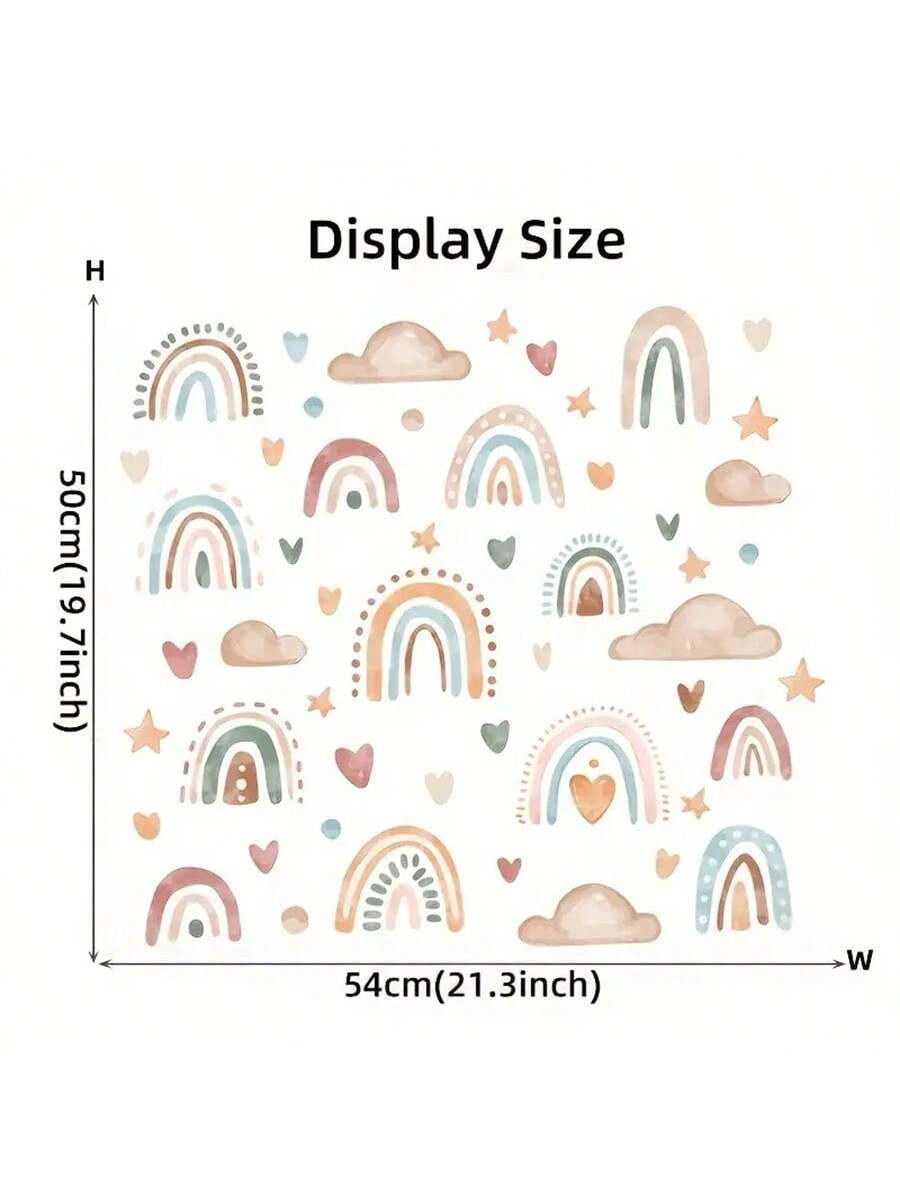 ARCOIRIS CON NUBES, ESTRELLAS Y CORAZONES - Imagen 4