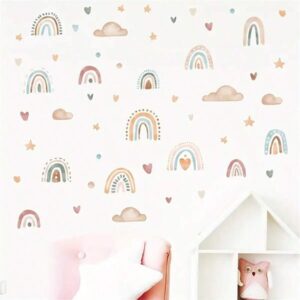 ARCOIRIS CON NUBES, ESTRELLAS Y CORAZONES