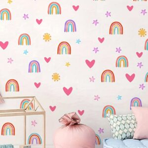 ARCOÍRIS CON SOL, CORAZONES Y ESTRELLAS