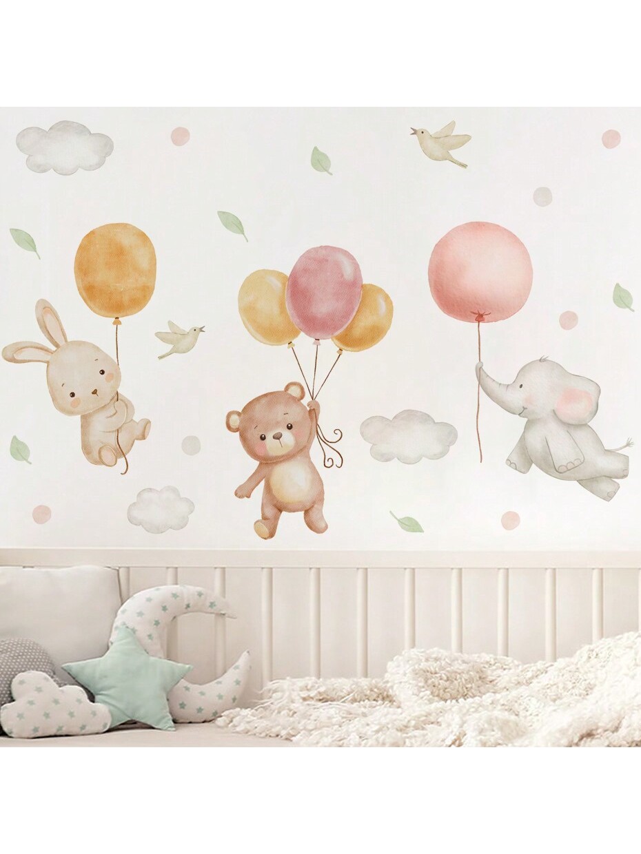 CONEJO, ELEFANTE Y OSITO CON GLOBOS - Imagen 3