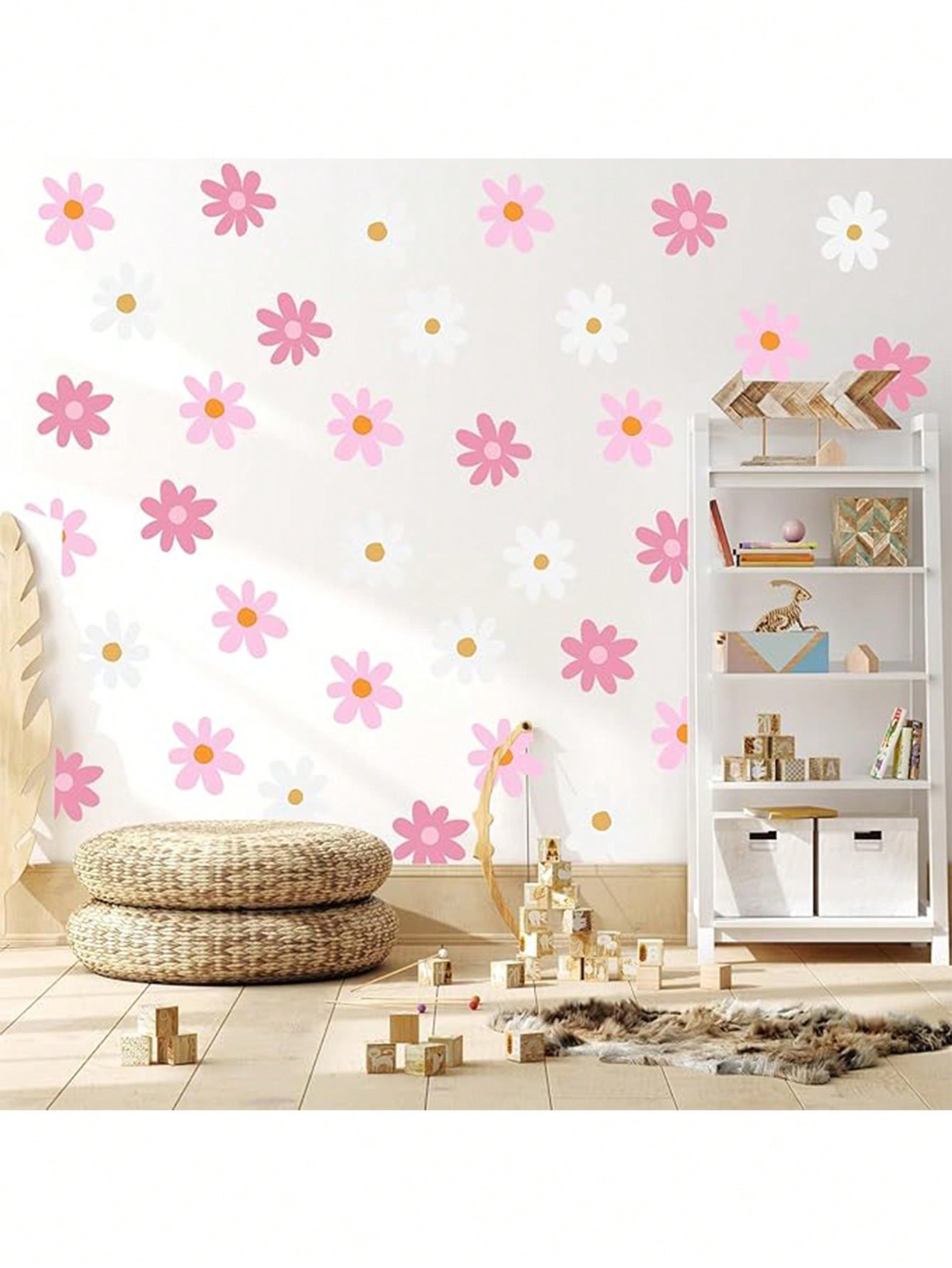 FLORES MARGARITAS BLANCAS Y ROSA - Imagen 3