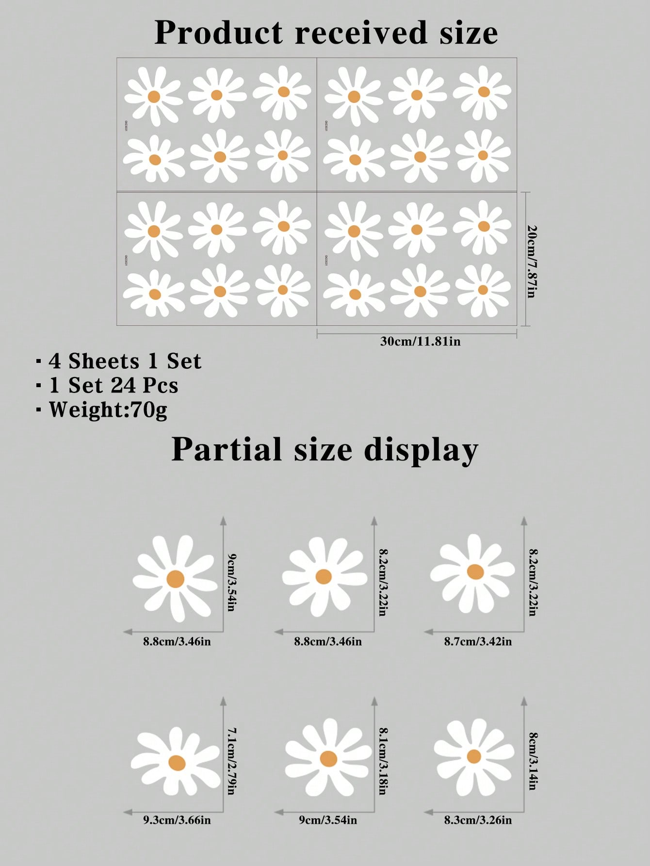 FLORES MARGARITAS BLANCAS (36 PIEZAS) - Imagen 5