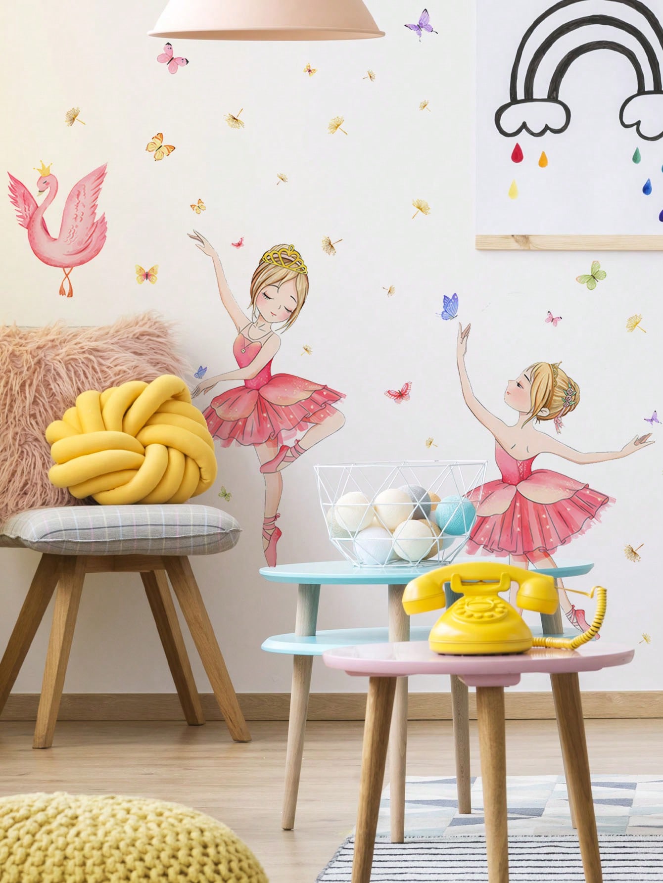 BAILARINAS ROSA CON CISNE Y MARIPOSAS - Imagen 2